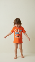 Tangerine Graphic Tee Playful Print